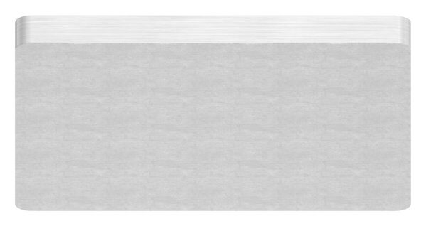 Platte zum Aufschweißen, für Quadratrohr 50x50mm, geschliffen, V2A