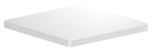 Flachkappe zum Aufschweißen, für Quadratrohr 60x60mm, geschliffen, V4A