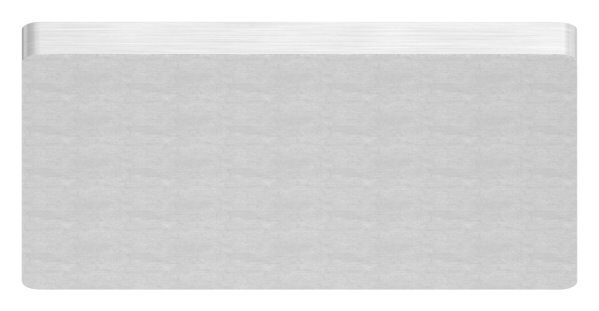 Platte zum Aufschweißen, für Quadratrohr 60x60mm, geschliffen, V2A