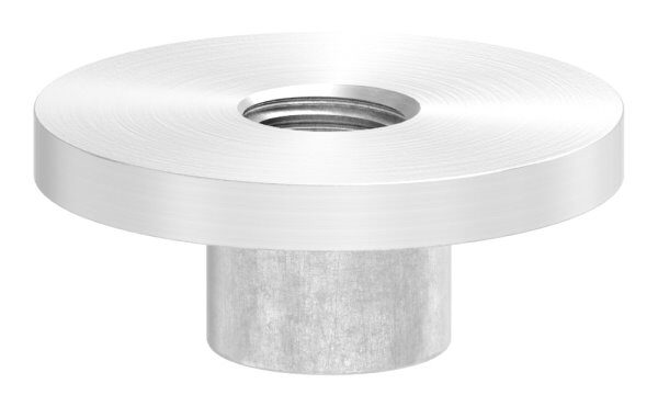 Platte, Ø 33,7mm, t: 4mm, mit Innengewinde M10, flach, zum Aufschweißen, V2A