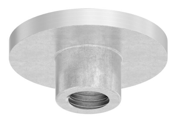 Platte, Ø 33,7mm, t: 4mm, mit Innengewinde M10, flach, zum Aufschweißen, V2A