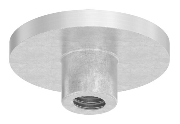 Platte, Ø 33,7mm, t: 4mm, mit Innengewinde M8, flach, zum Aufschweißen, V2A