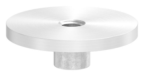 Platte, Ø 42,4mm, t: 4mm, mit Innengewinde M8, flach, zum Aufschweißen, V2A