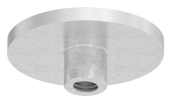 Platte, Ø 42,4mm, t: 4mm, mit Innengewinde M8, flach, zum Aufschweißen, V2A