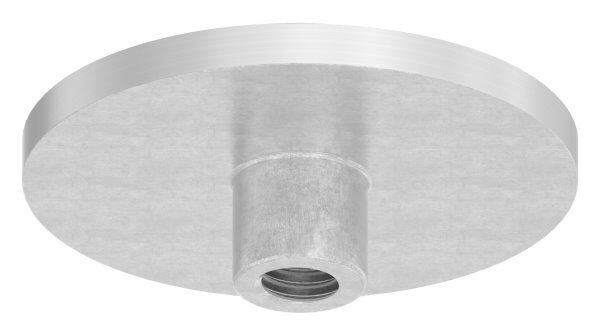 Platte, Ø 48,3mm, t: 4mm, mit Innengewinde M8, flach, zum Aufschweißen, V2A