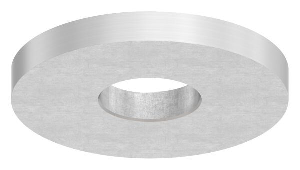 Platte, Ø 33,7mm, t: 4mm, mit Bohrung 12,1mm, flach, zum Aufschweißen, V2A