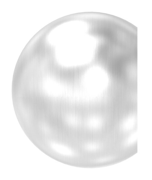 Rohrabschlusskugel -hohl- für 42,4mm Rohr, mit M8 Innengewinde, Ø 55mm, Korn 240, V2A