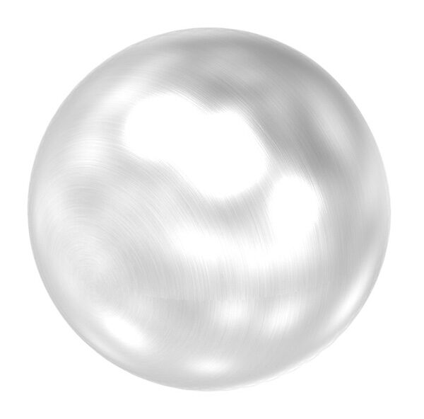 Rohrabschlusskugel -hohl- für 42,4mm Rohr, mit M8 Innengewinde, Ø 55mm, Korn 240, V2A