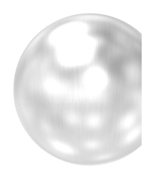 Rohrabschlusskugel -hohl- für 33,7mm Rohr, mit M8 Innengewinde, Ø 47mm, Korn 240, V2A