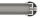 Rohrabschlusskugel -hohl- für 33,7mm Rohr, mit M8 Innengewinde, Ø 47mm, Korn 240, V2A