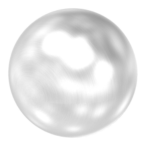 Rohrabschlusskugel -hohl- für 48,3mm Rohr, mit M8 Innengewinde, Ø 64,5mm, Korn 240, V2A