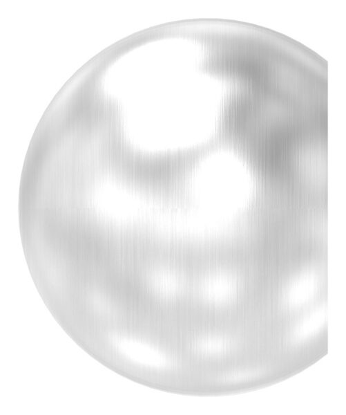 Rohrabschlusskugel -hohl- für 60,3mm Rohr, mit M8 Innengewinde, Ø 85mm, Korn 240, V2A