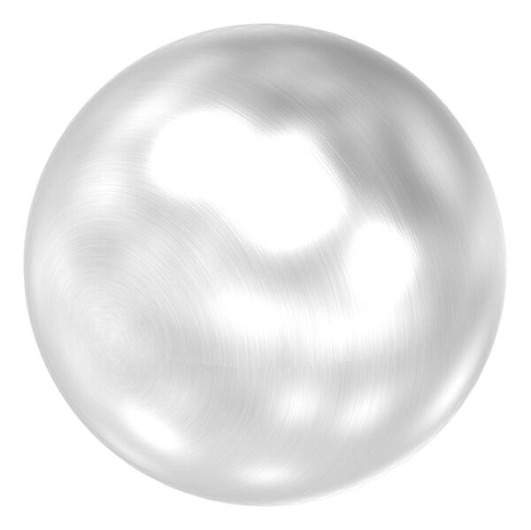 Rohrabschlusskugel -hohl- für 60,3mm Rohr, mit M8 Innengewinde, Ø 85mm, Korn 240, V2A