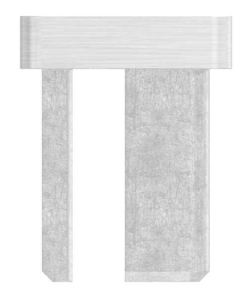 Einsteckkappe, für Rechteckrohr 40x20x2,0mm, V4A