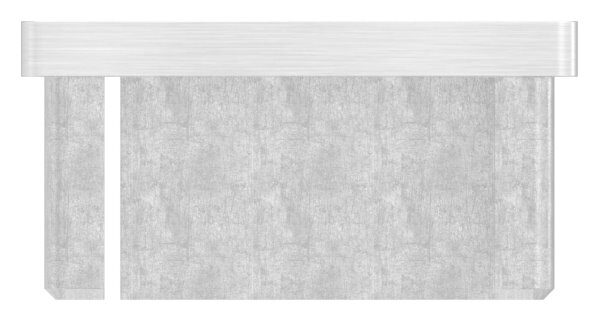 Einsteckkappe, für Rechteckrohr 50x30x2,0mm, V2A