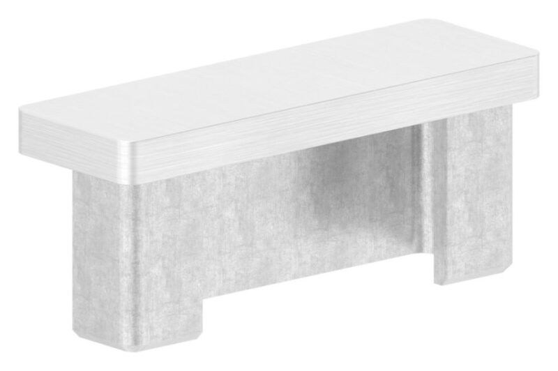 Einsteckkappe, für Rechteckrohr 60x20x2,0mm, V4A