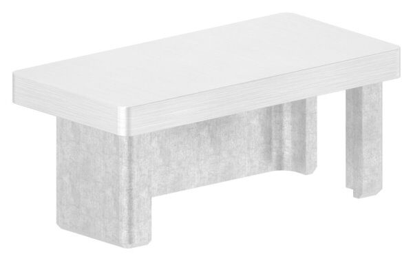 Einsteckkappe, für Rechteckrohr 60x30x2,0mm, V4A