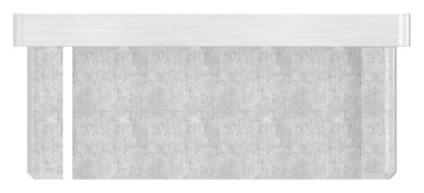 Einsteckkappe, für Rechteckrohr 60x40x2,0mm, V2A