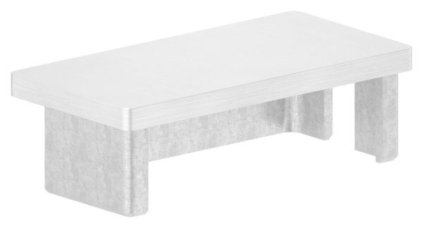 Einsteckkappe, für Rechteckrohr 80x40x2,0mm, V4A