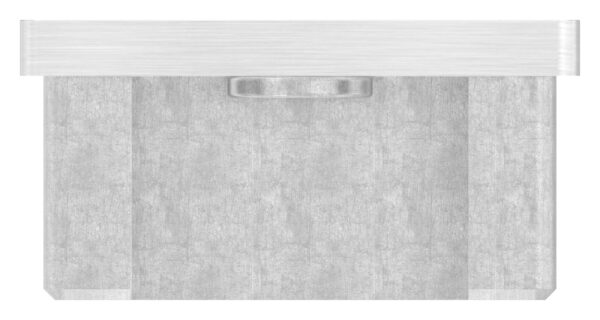 Einsteckkappe, für Rechteckrohr 50x30x2,0mm, mit Gewinde M8, V4A