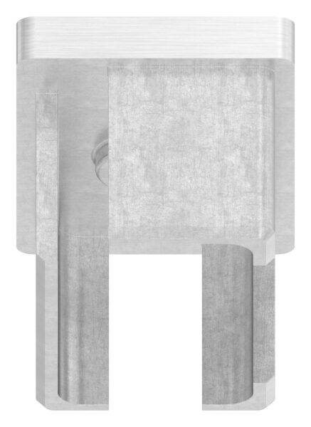 Einsteckkappe, für Rechteckrohr 50x30x2,0mm, mit Gewinde M8, V4A