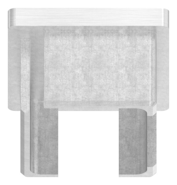 Einsteckkappe, für Rechteckrohr 50x40x3,0mm, mit Gewinde M8, V2A