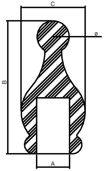 Zierspitze für 12mm Rundmaterial, zum Einkleben, V2A