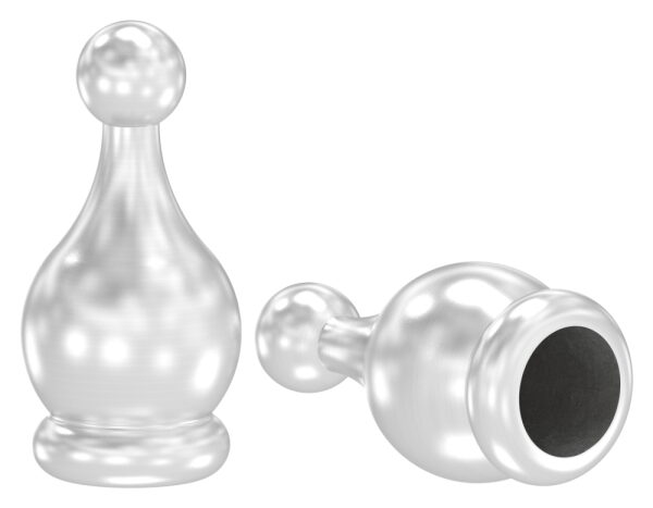 Zierspitze für 14mm Rundmaterial, zum Einkleben, V2A
