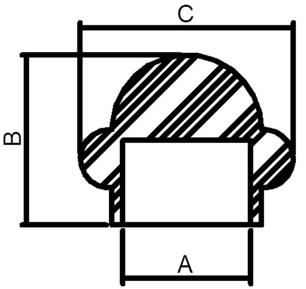Zierabschlusskugel mit Bündchen, Ø 15mm, Bund: 20mm, für 12mm Rundmaterial, V2A