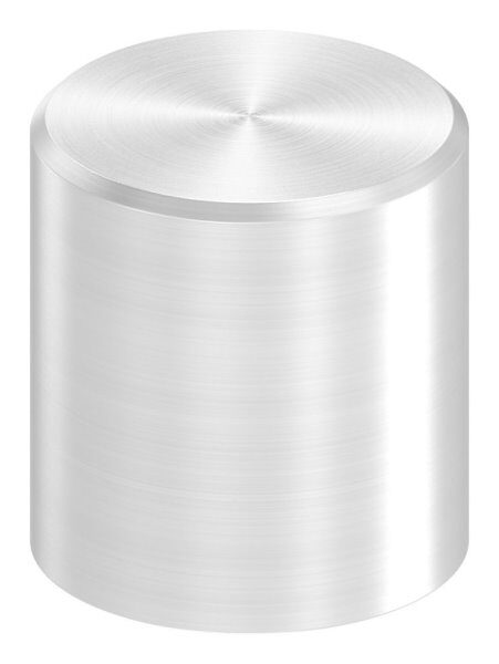 Endkappe für 10mm Rundmaterial, flach, zum Kleben, V2A