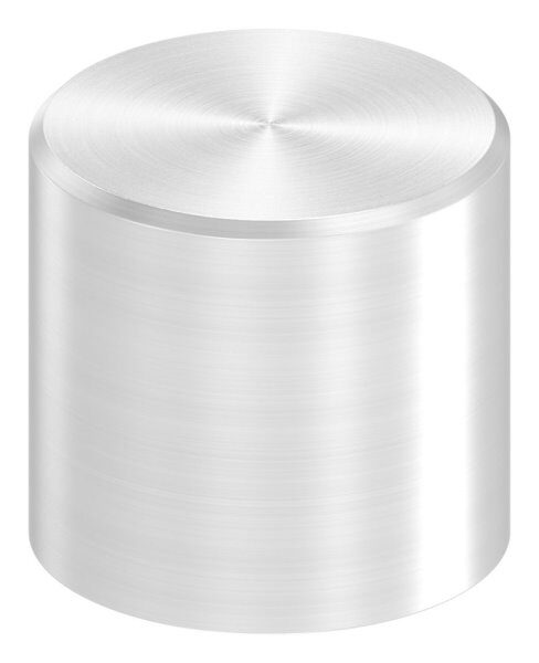 Endkappe für 12mm Rundmaterial, flach, zum Kleben, V2A