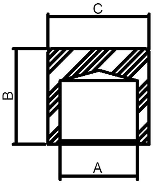Endkappe für 12mm Rundmaterial, flach, zum Kleben, V2A