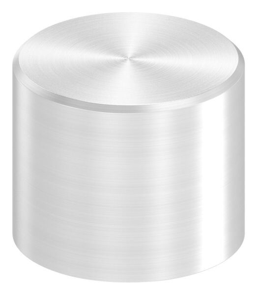 Endkappe für 14mm Rundmaterial, flach, zum Kleben, V2A