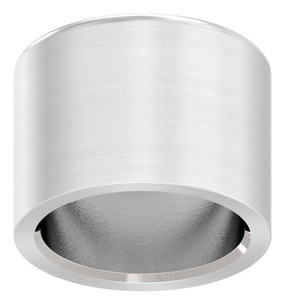 Endkappe für 14mm Rundmaterial, leicht gewölbt, zum Kleben, V2A