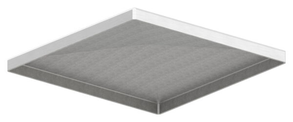 Pyramidenkappe, für Rohr 150x150mm, geschliffen, V2A