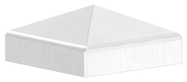 Pyramidenkappe, für Rohr 40x40mm, geschliffen, V2A