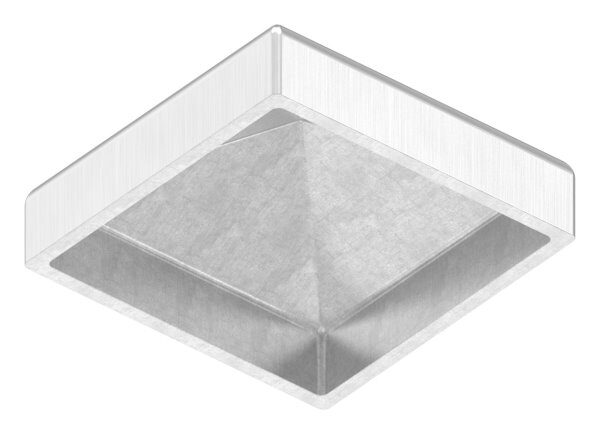 Pyramidenkappe, für Rohr 40x40mm, geschliffen, V2A