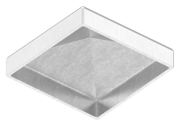 Pyramidenkappe, für Rohr 50x50mm, geschliffen, V2A