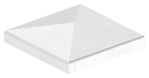 Pyramidenkappe, für Rohr 80x80mm, geschliffen, V2A