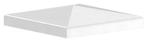 Pyramidenkappe, für Rohr 90x90mm, geschliffen, V2A