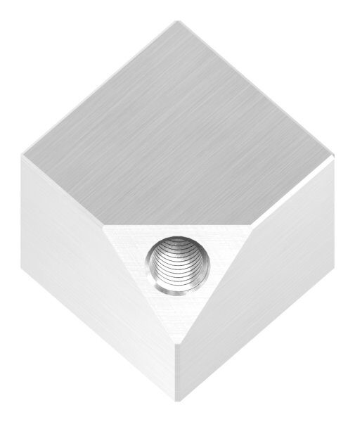 Würfel, 30x30mm, Innengewinde M8, V2A