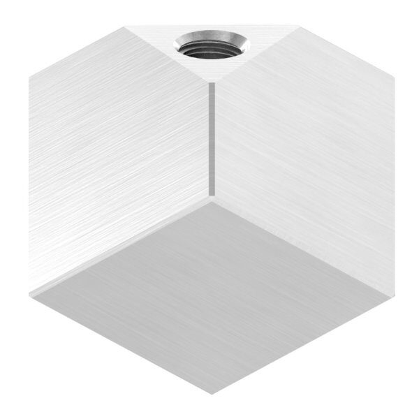 Würfel, 30x30mm, Innengewinde M8, V2A