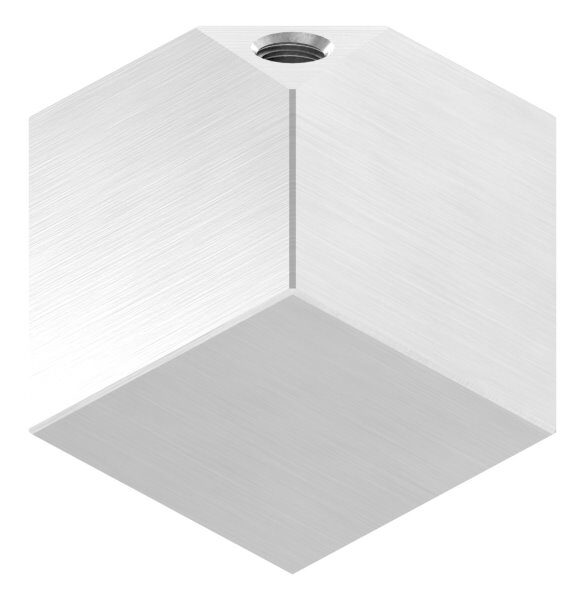 Würfel, 40x40mm, Innengewinde M8, V2A