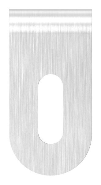 Winkel-Anschweißlasche, 60x40x30x6mm, beidseitig geschliffen Korn 240, mit Langloch 25x9mm und 11x9mm, V2A