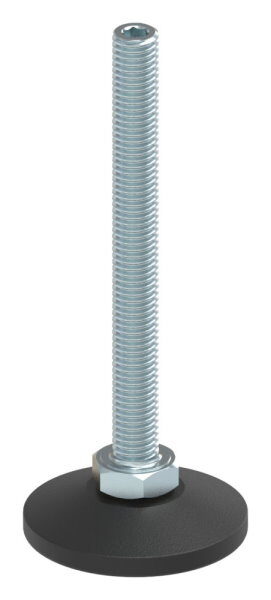 Stellfuß mit Justierschraube mit Innensechskant, Fuß-Ø 48mm, M10x100