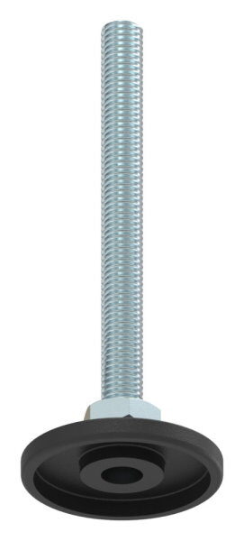 Stellfuß mit Justierschraube mit Innensechskant, Fuß-Ø 48mm, M10x100