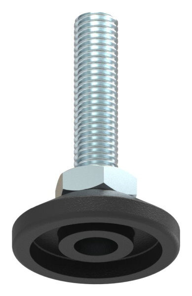 Stellfuß mit Justierschraube mit Innensechskant, Fuß-Ø 38mm, M10x40