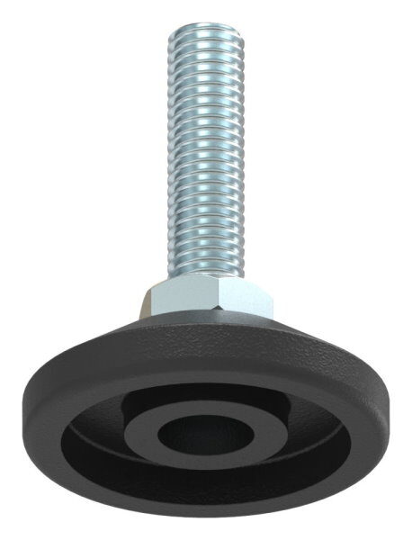 Stellfuß mit Justierschraube mit Innensechskant, Fuß-Ø 38mm, M8x30