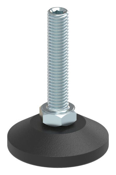 Stellfuß mit Justierschraube mit Innensechskant, Fuß-Ø 38mm, M8x40