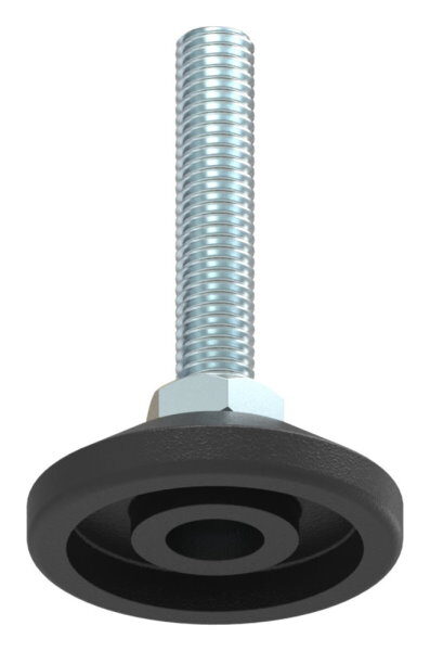 Stellfuß mit Justierschraube mit Innensechskant, Fuß-Ø 38mm, M8x40